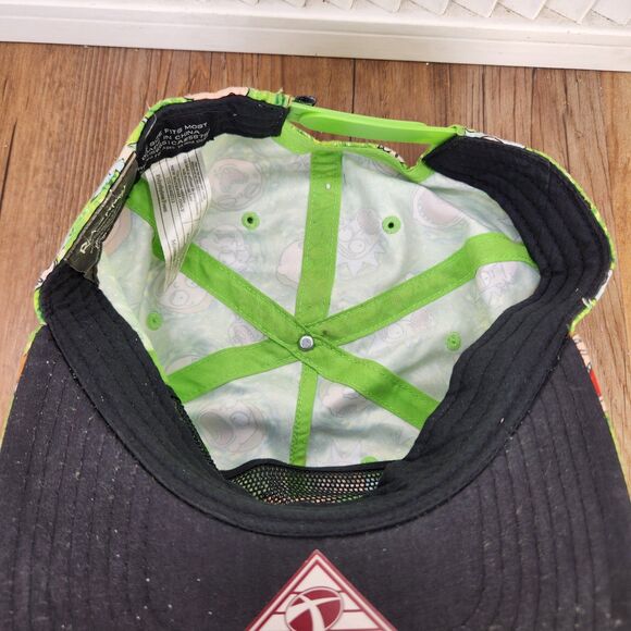 Rick & Morty Snapback Hat BioWorld Green Portal Faces Cartoon Network Adult Swim - Picture 9 of 11